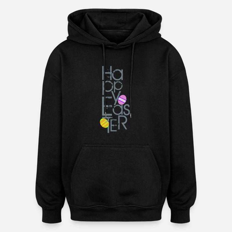 Frohe Ostern - Oversized Unisex Hoodie - Schwarz