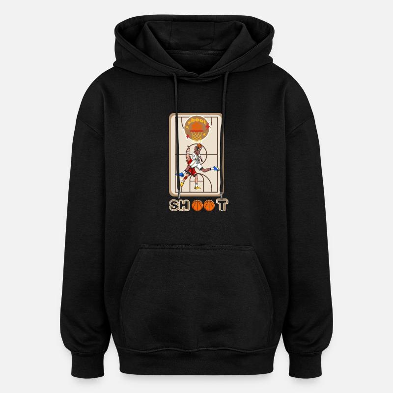 PLAYING BASKETBALL IS A JOY - Oversized Unisex Hoodie - black