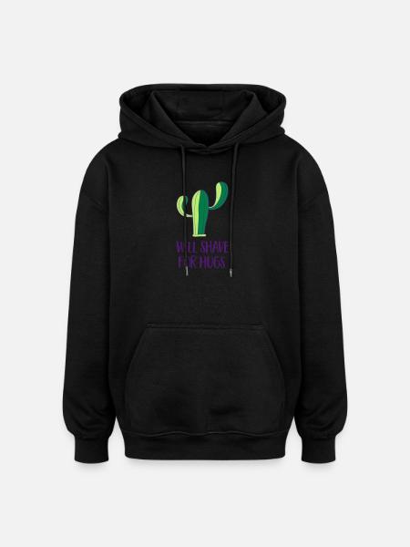 Cactus - Shave - Oversized Unisex Hoodie - black