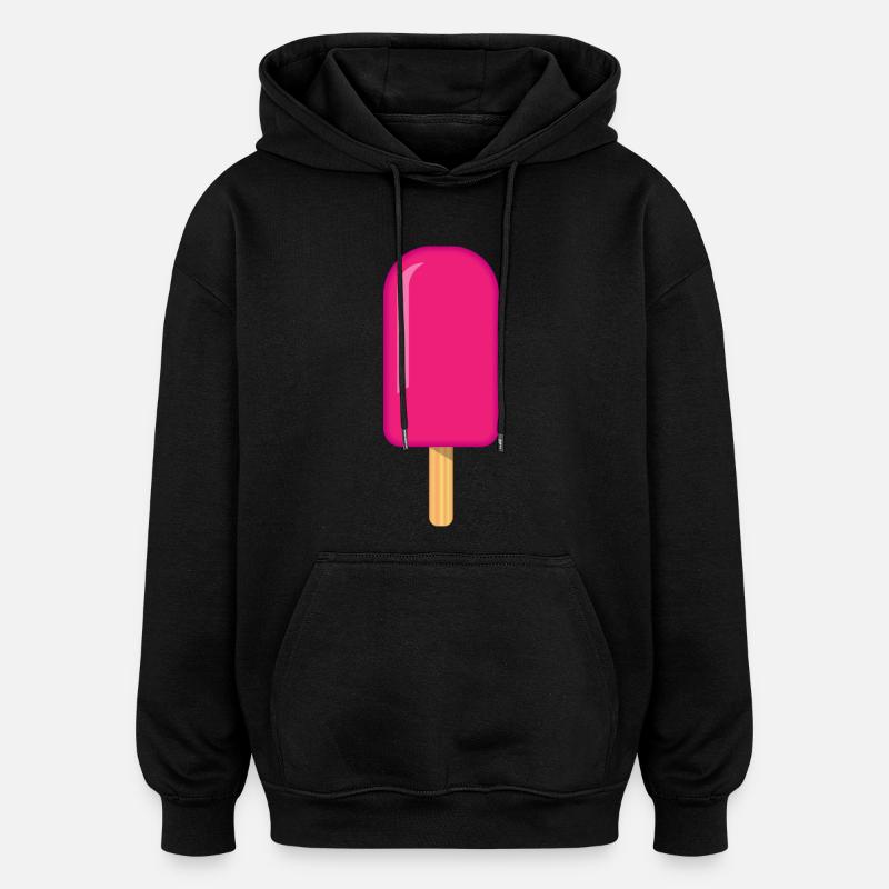 glace - Sweat à capuche oversize unisexe - noir
