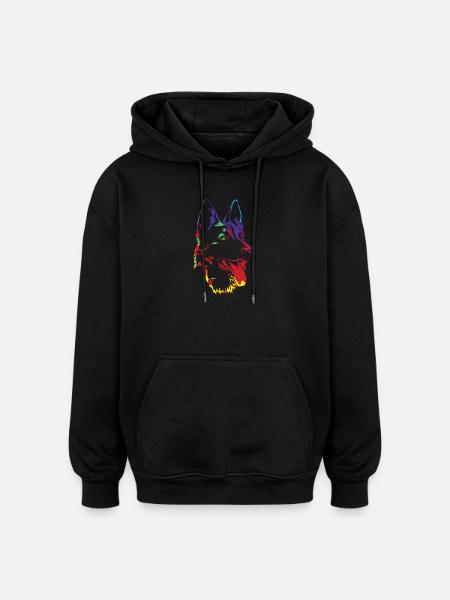 Schäferhund - deutscher Schäferhund - Geschenk - Oversized Unisex Hoodie - Schwarz