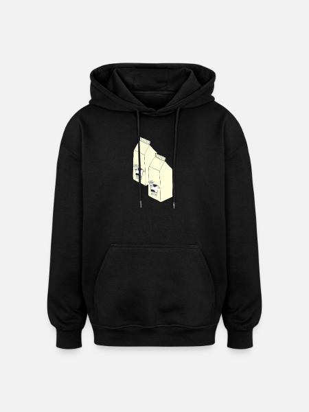tetrapack milk - Oversized Unisex Hoodie - black