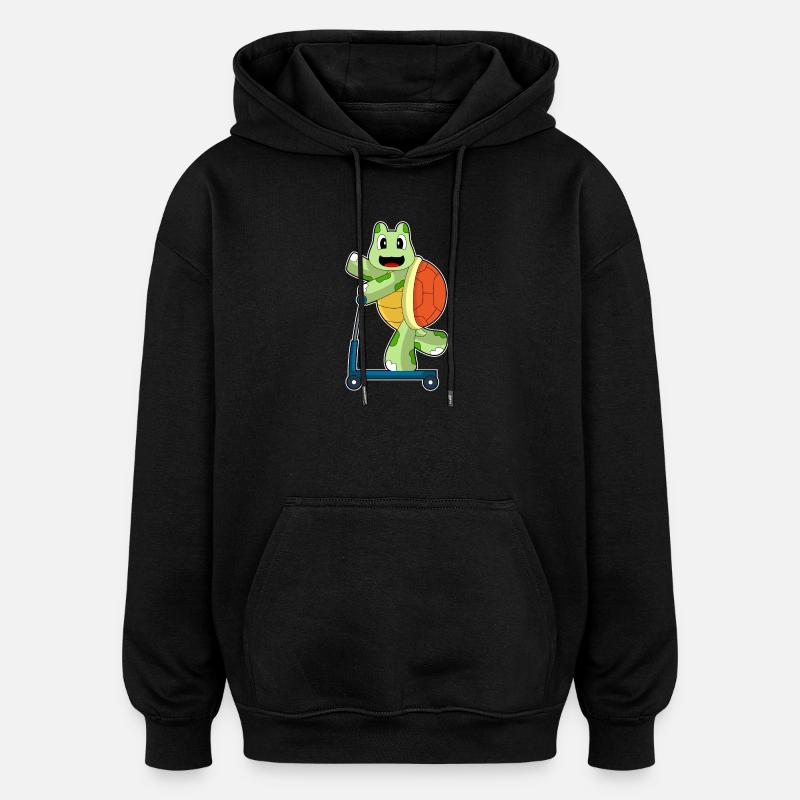 Turtle Roller - Sweat à capuche oversize unisexe - noir