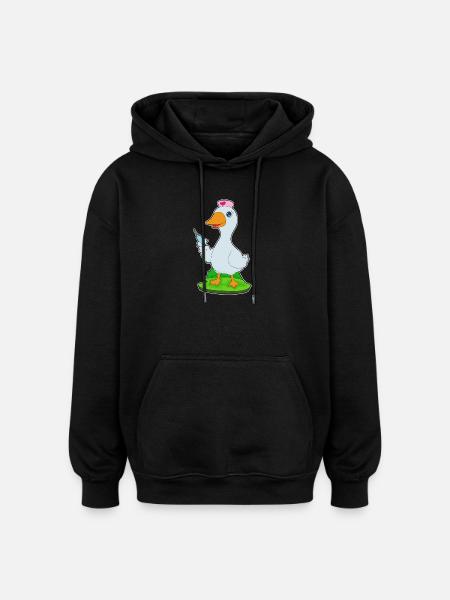 Infirmière Canard Vie Quotidienne - Sweat à capuche oversize unisexe - noir