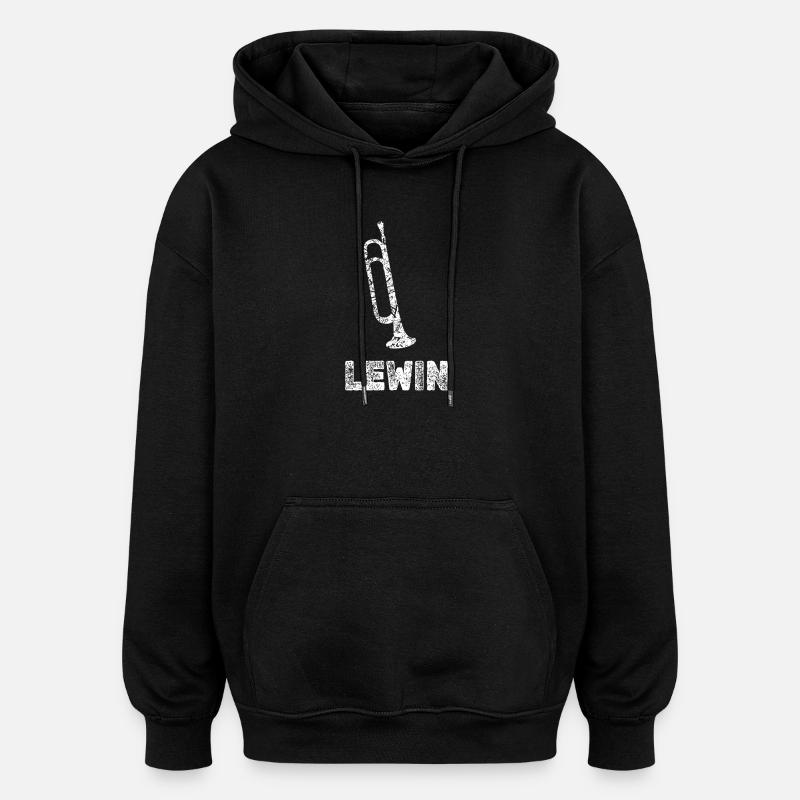 Blasmusik Lewin - Oversized Unisex Hoodie - Schwarz
