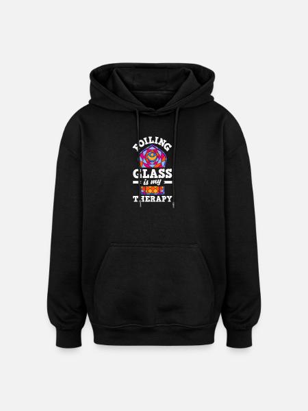 Buntglas-kunst Buntglas-künstler - Oversized Unisex Hoodie - Schwarz