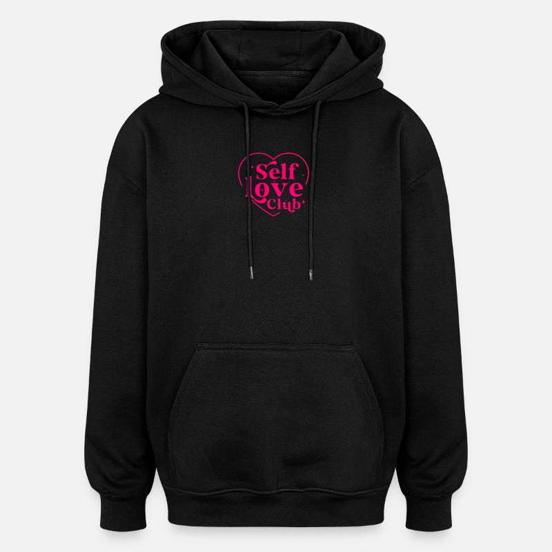 Club d’amour de soi - Sweat à capuche oversize unisexe - noir
