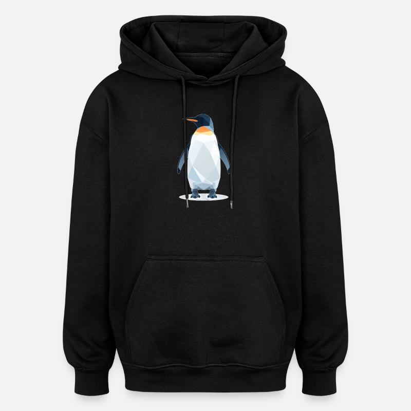 Pinguin Style - Oversized Unisex Hoodie - Schwarz