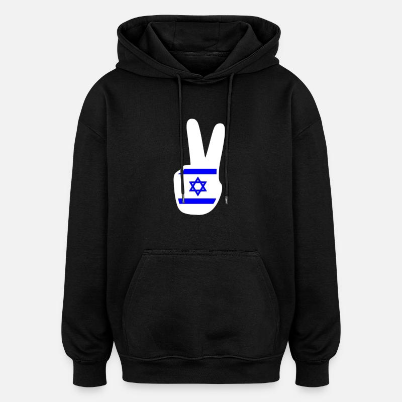 Israel - Sweat à capuche oversize unisexe - noir
