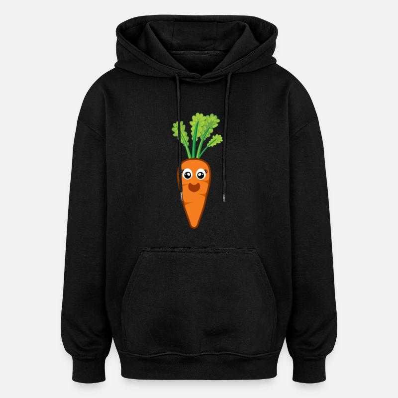 Carotte Carotte Carotte Légumes - Sweat à capuche oversize unisexe - noir