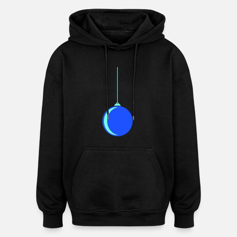 Boule de Noël 1 - Sweat à capuche oversize unisexe - noir
