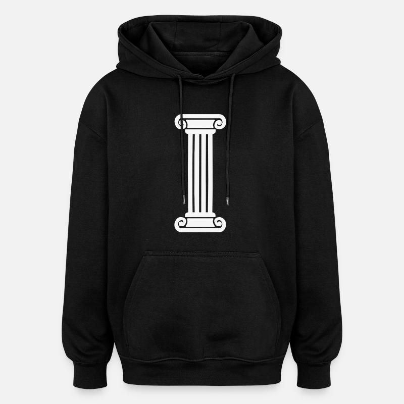 column - Oversized Unisex Hoodie - black