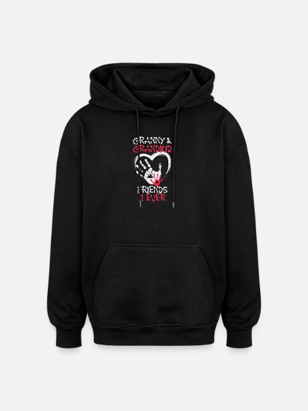 Enkelkind Großmutter Oma Lieblingsoma Statement - Oversized Unisex Hoodie - Schwarz