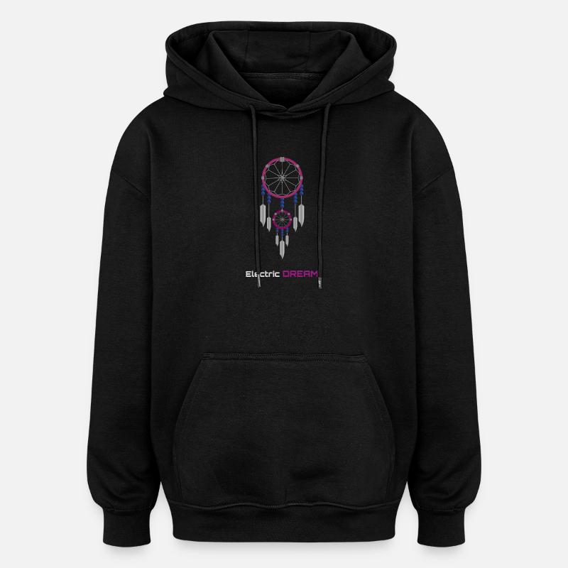 Dreamcatcher Néon - Sweat à capuche oversize unisexe - noir