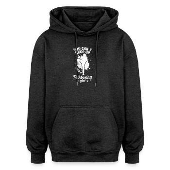 Kickboxen Mädchen - Oversized Unisex Hoodie - Anthrazit - Vorne - Noah (186cm)