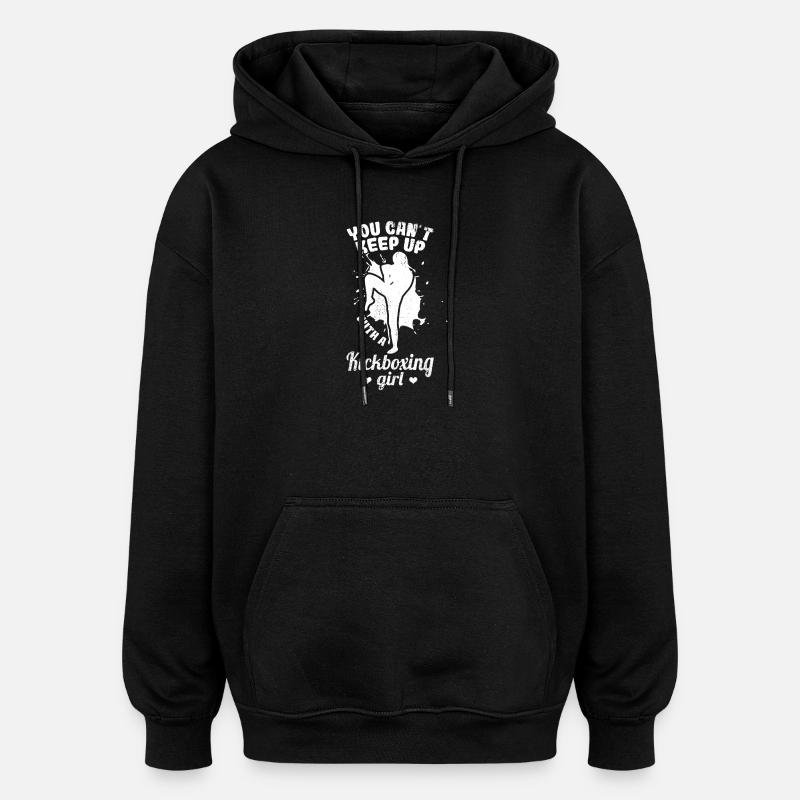 Kickboxen Mädchen - Oversized Unisex Hoodie - Schwarz