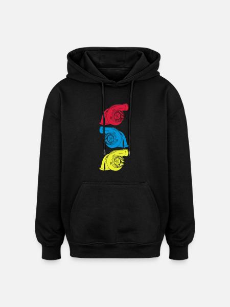 Turbo 3 er - Oversized Unisex Hoodie - black