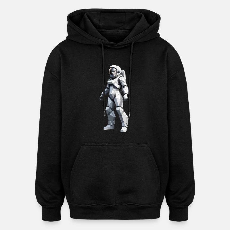 Astronaut - Profession Design Sticker - Oversized Unisex Hoodie - black