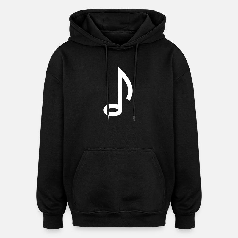 Note Icon - Oversized Unisex Hoodie - black