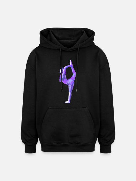 Yoga | Shiva's Dance Posture - Oversized Unisex Hoodie - black