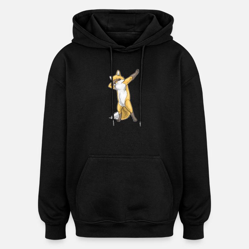 Danse Hip Hop Fox - Sweat à capuche oversize unisexe - noir