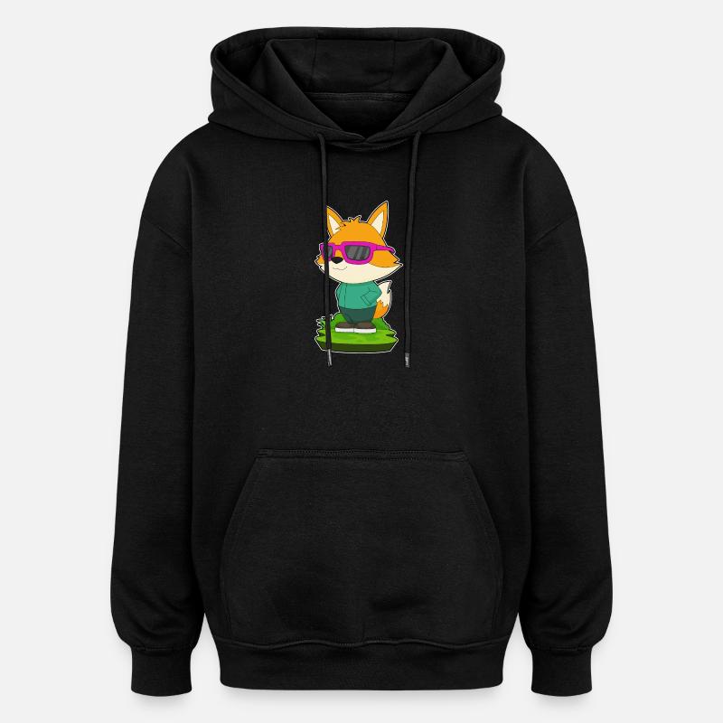 Fuchs Sonnenbrille - Oversized Unisex Hoodie - Schwarz