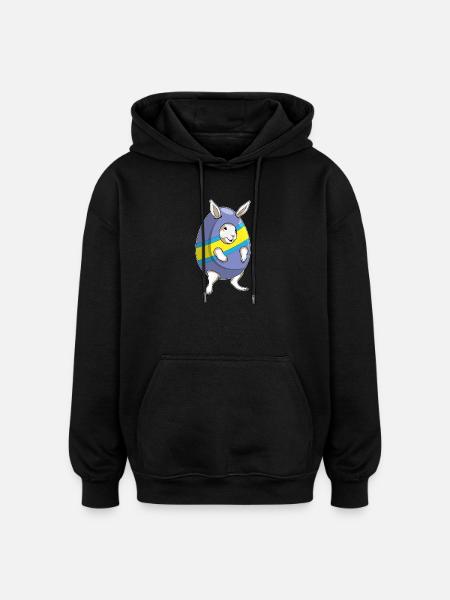 Bunny Easter Costume - Oversized Unisex Hoodie - black