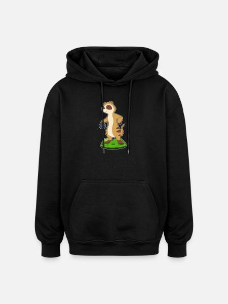 Erdmännchen Bowling Bowlingkugel - Oversized Unisex Hoodie - Schwarz