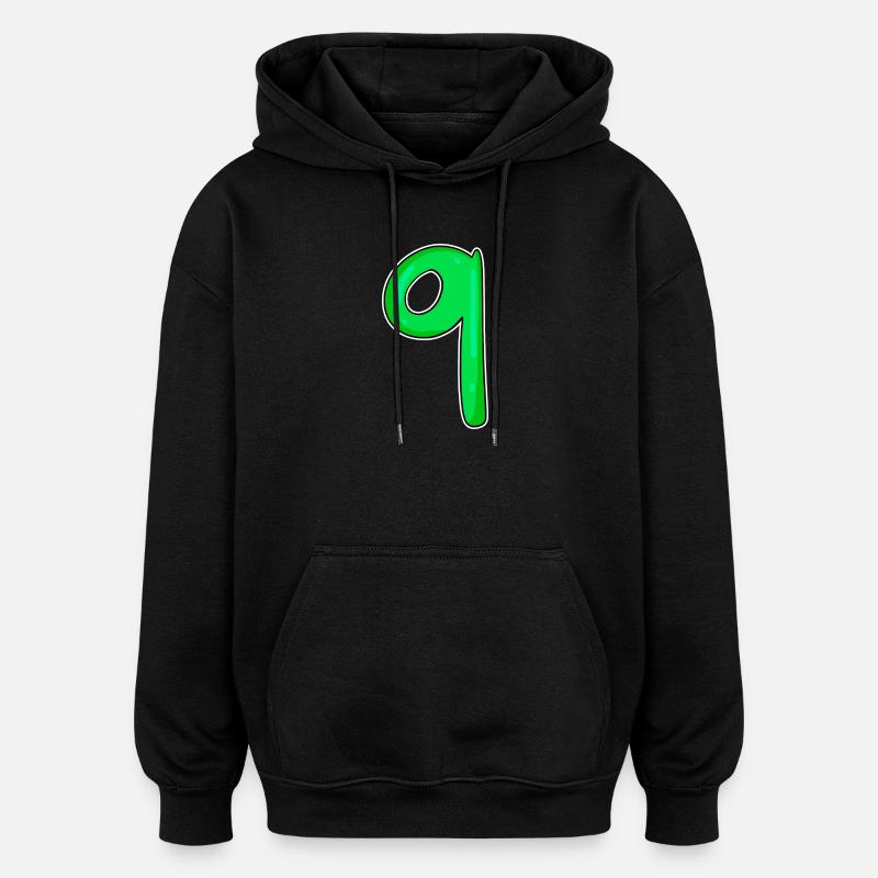Numéro 9 - Neuf - 9 Motif - Sweat à capuche oversize unisexe - noir