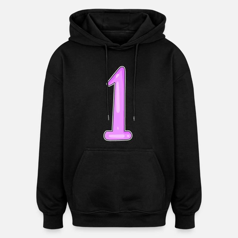 1 Gagnant - Sweat à capuche oversize unisexe - noir