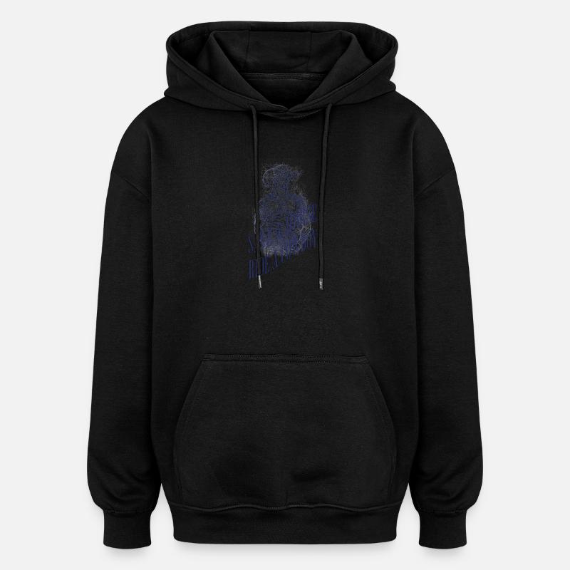SAUVER UN CHEVAL - Sweat à capuche oversize unisexe - noir