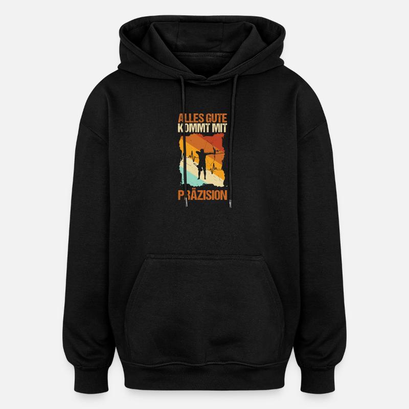 Bogenschütze Bogensport Bogenschießen - Oversized Unisex Hoodie - Schwarz