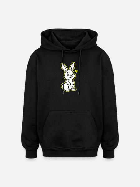 Suzy_the_Rabbit - Oversized Unisex Hoodie - black