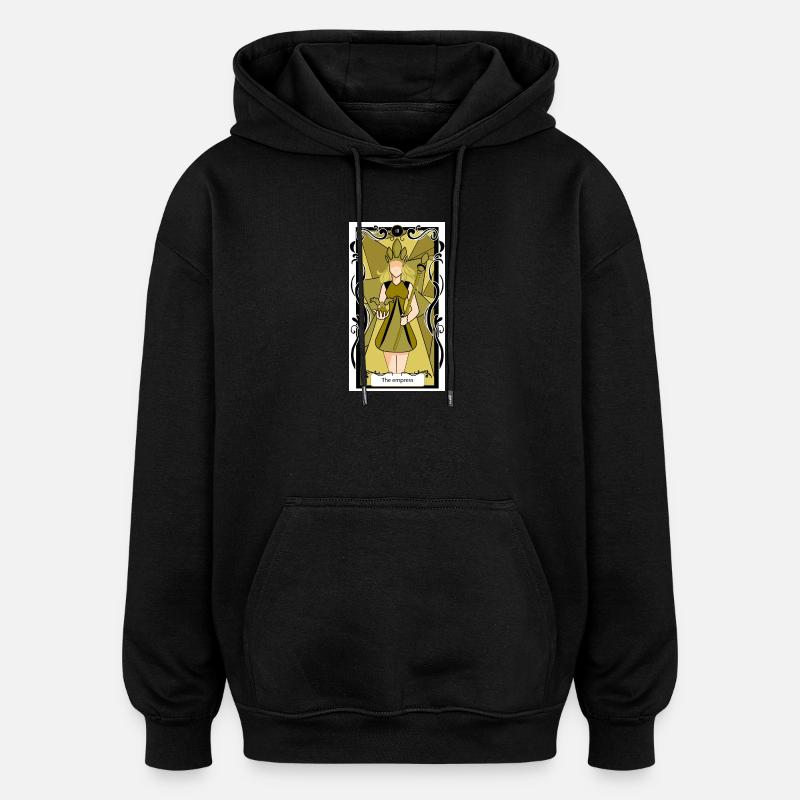 L'Impératrice Dorée Tarot - Sweat à capuche oversize unisexe - noir
