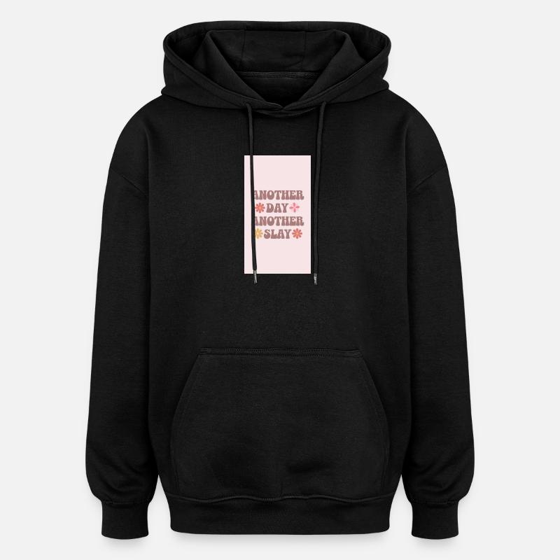 83FC9E1B3B012827956D3318E19E2782 - Sweat à capuche oversize unisexe - noir
