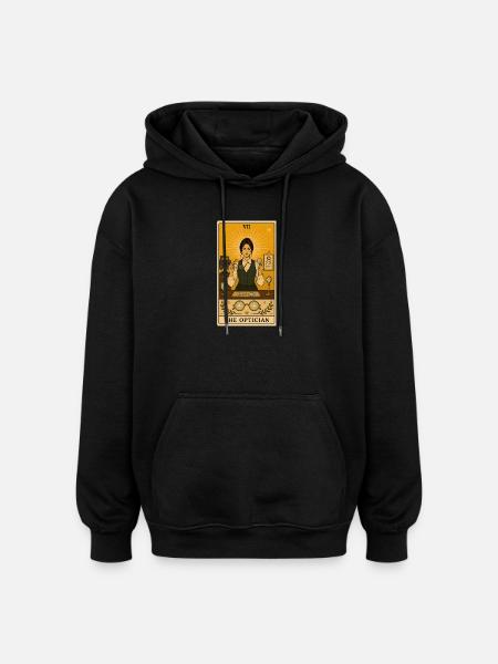 Optician | Glasses Eyes Tarot - Oversized Unisex Hoodie - black