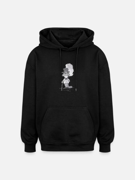 GentleBiber # North German art - Oversized Unisex Hoodie - black