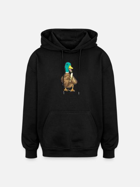 Duck Banana - Oversized Unisex Hoodie - black