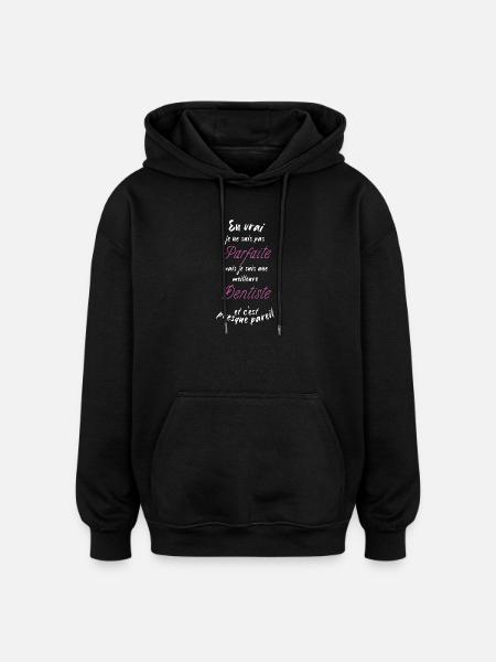 Ich bin der beste Zahnarzt - Oversized Unisex Hoodie - Schwarz