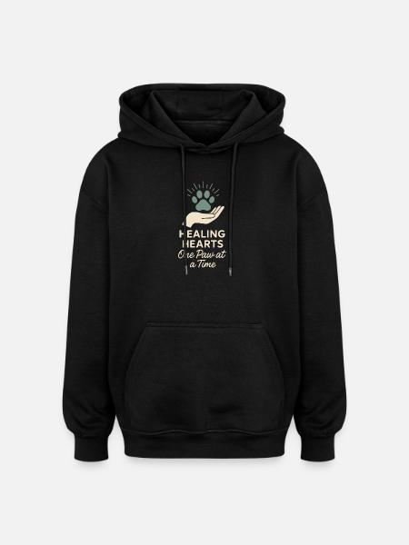 Tierheimmitarbeiter, Tierrettungs-freiwilliger - Oversized Unisex Hoodie - Schwarz