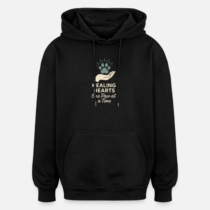 Tierheimmitarbeiter, Tierrettungs-freiwilliger - Oversized Unisex Hoodie - Schwarz