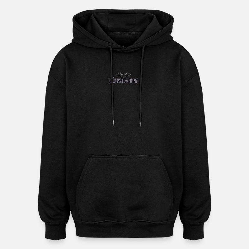 Lila Bat Neon Schriftdesign - Oversized Unisex Hoodie - Schwarz