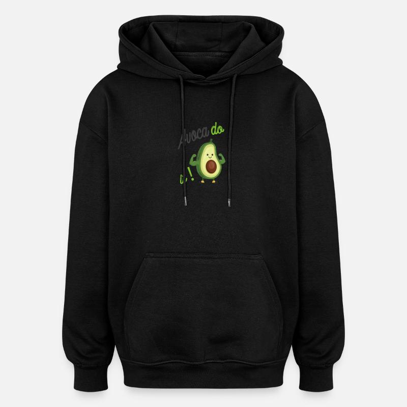 Avocat it! - Sweat à capuche oversize unisexe - noir