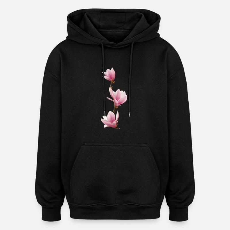 Magnolia - Sweat à capuche oversize unisexe - noir