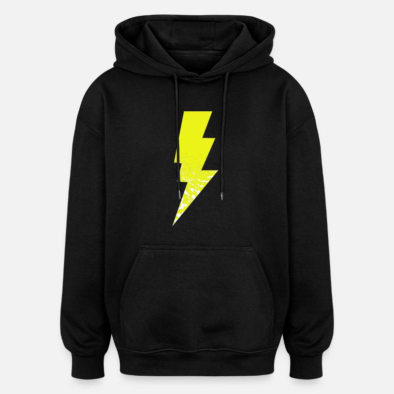 foudre - Sweat à capuche oversize unisexe - noir