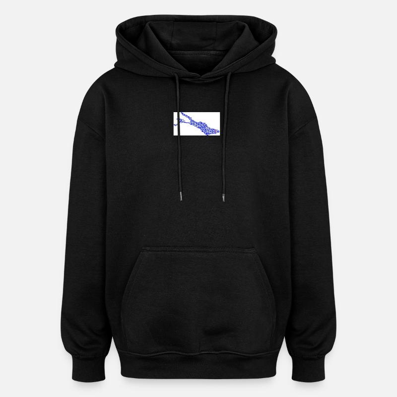 Lake Constance fish - Oversized Unisex Hoodie - black