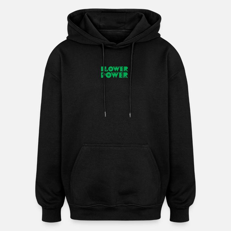LE POUVOIR DES FLEURS - Sweat à capuche oversize unisexe - noir