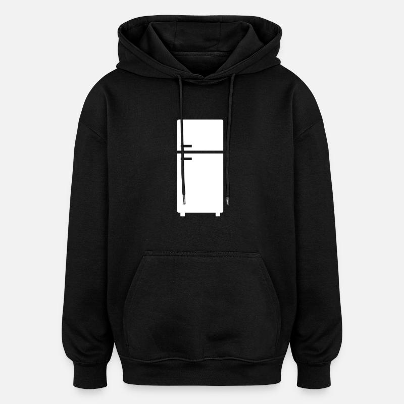 Réfrigérateur - Sweat à capuche oversize unisexe - noir