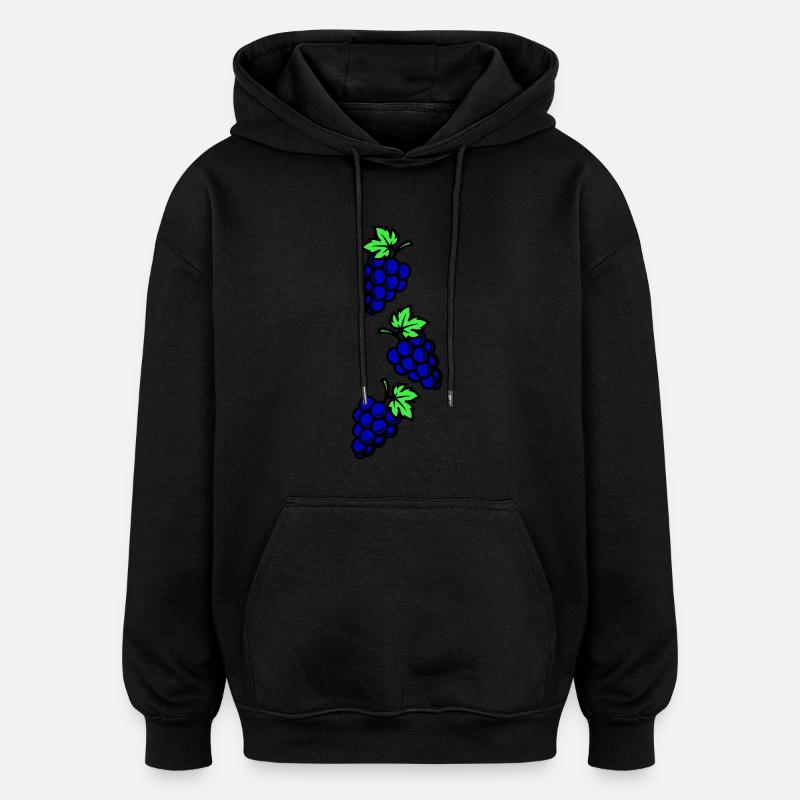 Weintrauben Symbol Trauben - Oversized Unisex Hoodie - Schwarz