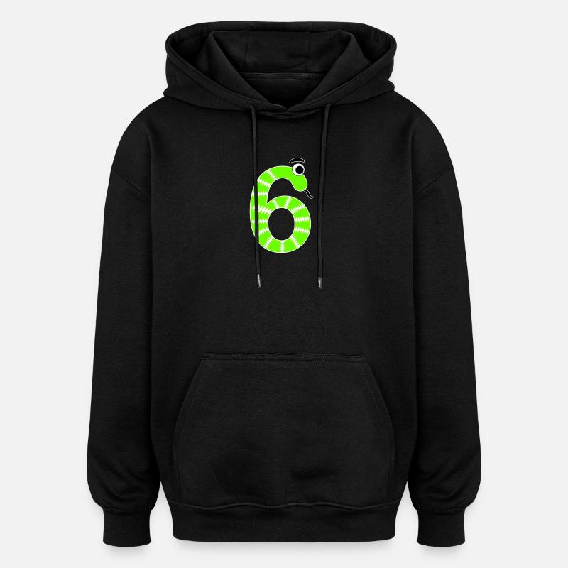 Numéro 6 Snake Kids - Sweat à capuche oversize unisexe - noir